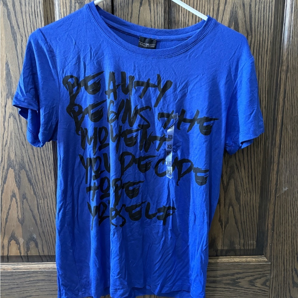 Trendy Blue Graphic Tee